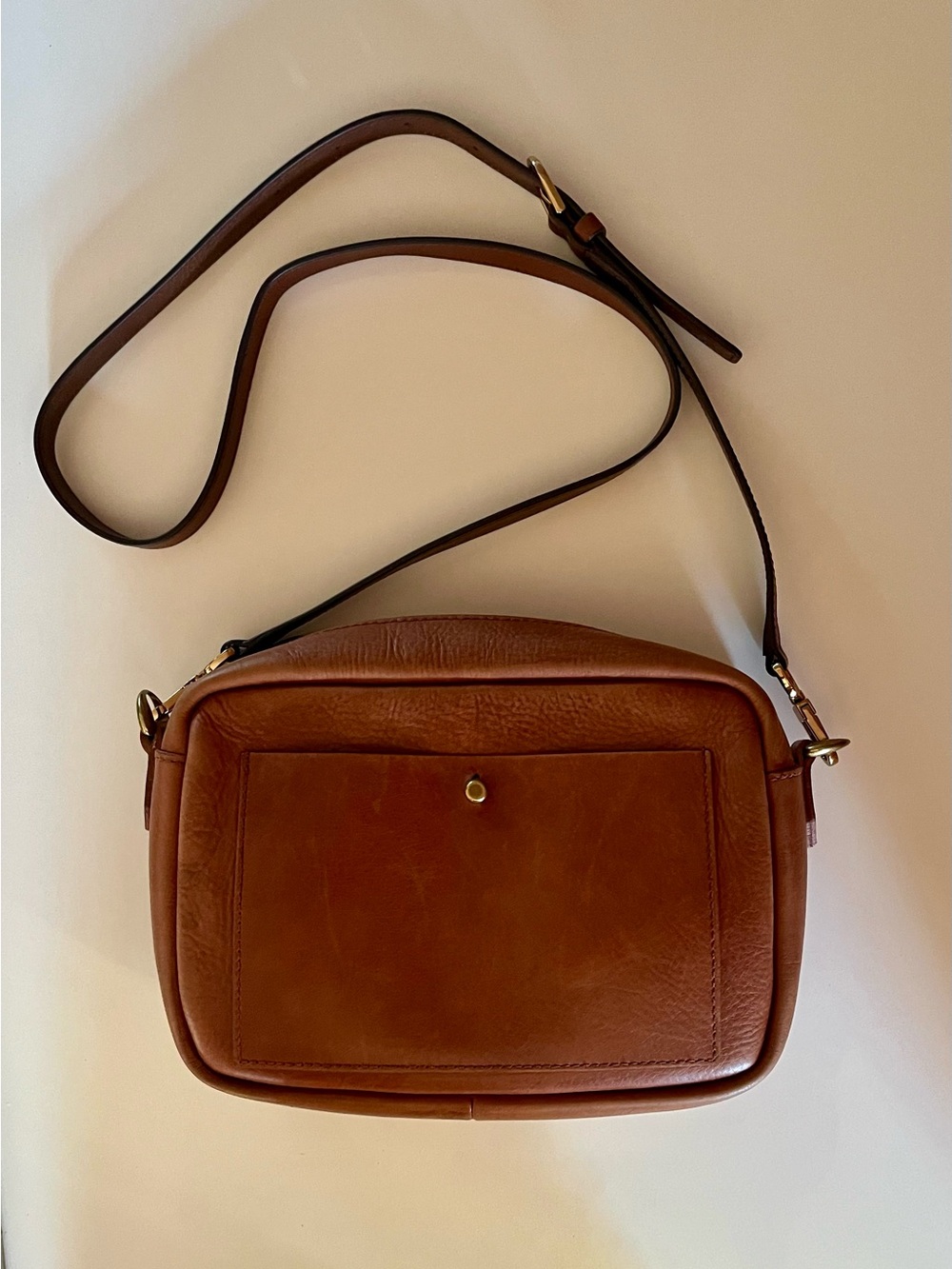 Vintage Madewell transport leather camera bag brown leather crossbody bag